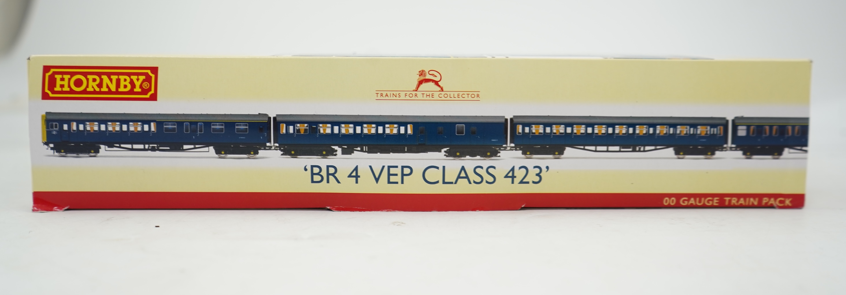 A Hornby Hobbies ‘BR 4 VEP Class 423’ train pack (R2946), comprising of a four car train